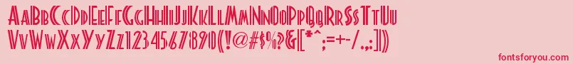 Platonicknf Font – Red Fonts on Pink Background