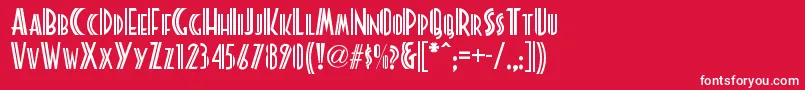 Platonicknf Font – White Fonts on Red Background
