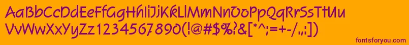 SquiredBold Font – Purple Fonts on Orange Background