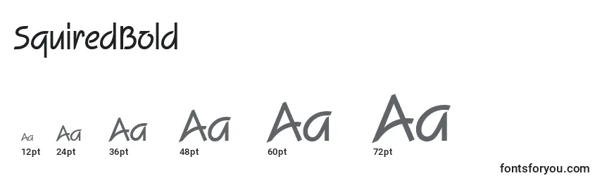 SquiredBold Font Sizes