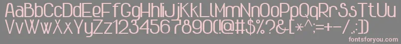 AdvancedSansSerif7Bold Font – Pink Fonts on Gray Background