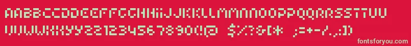 Hiairp22 Font – Green Fonts on Red Background