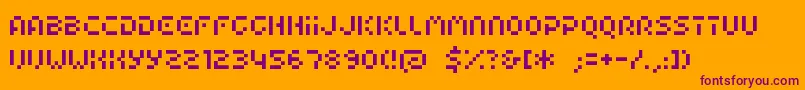 Hiairp22 Font – Purple Fonts on Orange Background