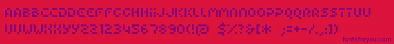 Hiairp22 Font – Purple Fonts on Red Background