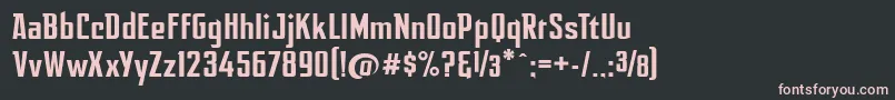 フォントAfterDisaster – 黒い背景にピンクのフォント