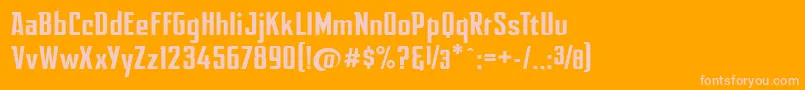 AfterDisaster Font – Pink Fonts on Orange Background