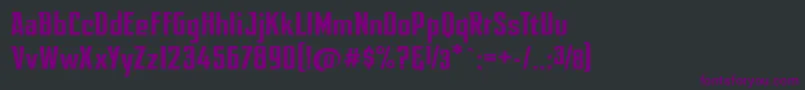 フォントAfterDisaster – 黒い背景に紫のフォント