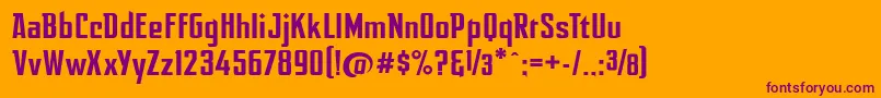 AfterDisaster Font – Purple Fonts on Orange Background
