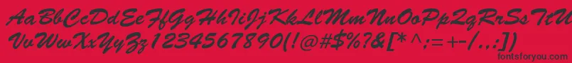 Brushscriptstd Font – Black Fonts on Red Background