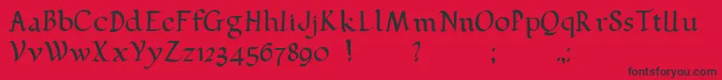 Pehuensito Font – Black Fonts on Red Background