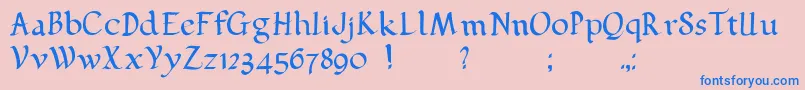 Pehuensito Font – Blue Fonts on Pink Background