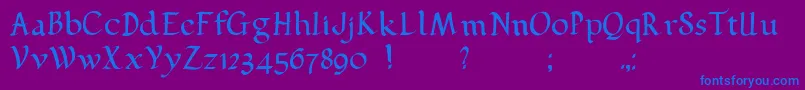 Pehuensito Font – Blue Fonts on Purple Background