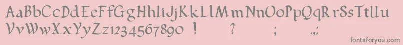 Pehuensito Font – Gray Fonts on Pink Background