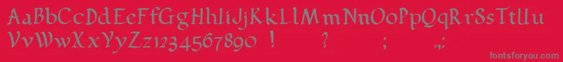 Pehuensito Font – Gray Fonts on Red Background