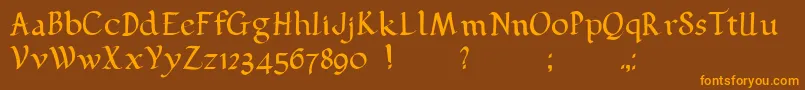 Pehuensito Font – Orange Fonts on Brown Background