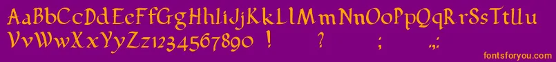 Pehuensito Font – Orange Fonts on Purple Background