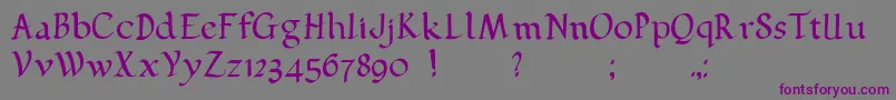 Pehuensito Font – Purple Fonts on Gray Background