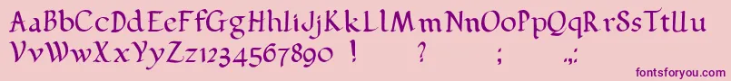 Pehuensito Font – Purple Fonts on Pink Background