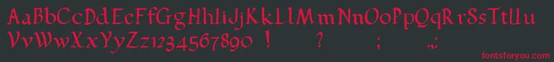 Pehuensito Font – Red Fonts on Black Background