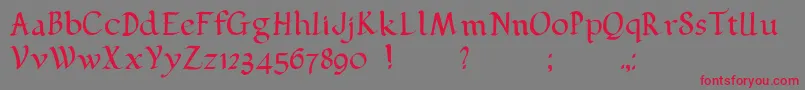 Pehuensito Font – Red Fonts on Gray Background