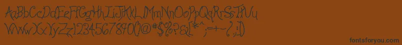 Шрифт Anyway – чёрные шрифты на коричневом фоне