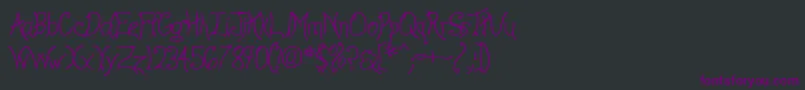 Anyway Font – Purple Fonts on Black Background