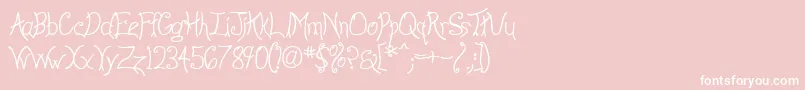 フォントAnyway – ピンクの背景に白い文字