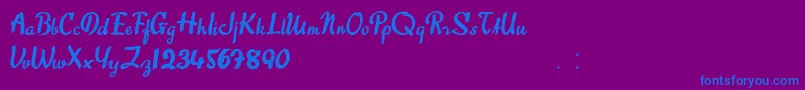 SweetAbout Font – Blue Fonts on Purple Background