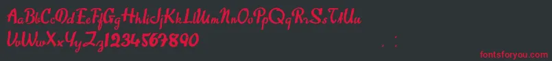 SweetAbout Font – Red Fonts on Black Background