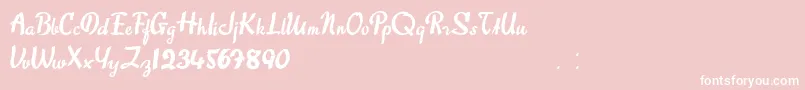 SweetAbout-Schriftart – Weiße Schriften auf rosa Hintergrund