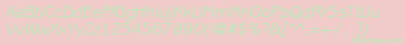 ItcBenguiatGothicLtBookOblique Font – Green Fonts on Pink Background