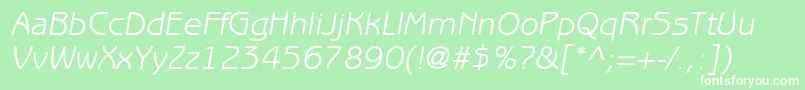 ItcBenguiatGothicLtBookOblique Font – White Fonts on Green Background