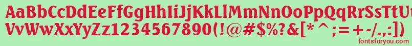 SeagullHeavyBt Font – Red Fonts on Green Background