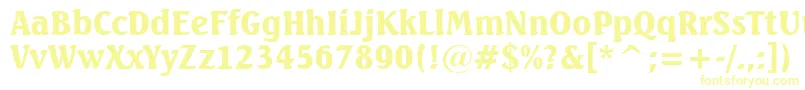 SeagullHeavyBt Font – Yellow Fonts on White Background