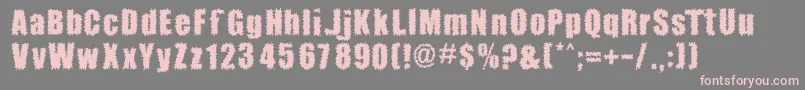 BrocaineDecade Font – Pink Fonts on Gray Background