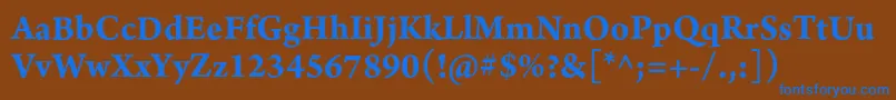 ArnoproBold10pt Font – Blue Fonts on Brown Background
