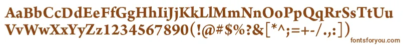 ArnoproBold10pt-fontti – ruskeat fontit valkoisella taustalla
