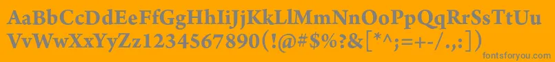 Шрифт ArnoproBold10pt – серые шрифты на оранжевом фоне