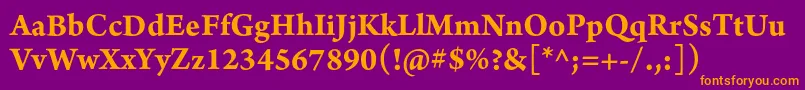 Шрифт ArnoproBold10pt – оранжевые шрифты на фиолетовом фоне