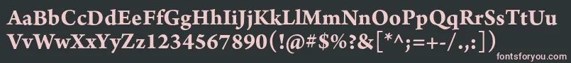 ArnoproBold10pt Font – Pink Fonts on Black Background
