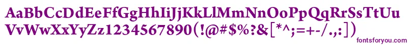 ArnoproBold10pt-fontti – violetit fontit valkoisella taustalla