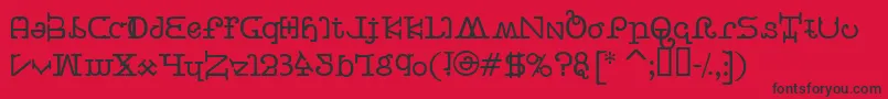 フォントBeastVsButtercrumb – 赤い背景に黒い文字