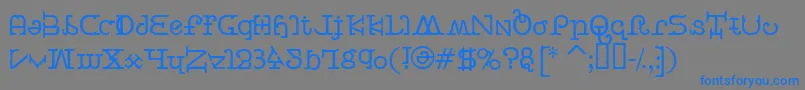 フォントBeastVsButtercrumb – 灰色の背景に青い文字