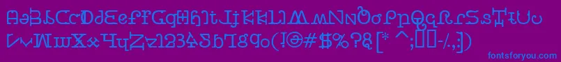 BeastVsButtercrumb Font – Blue Fonts on Purple Background