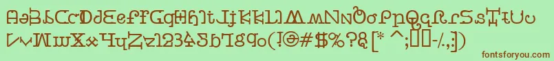 BeastVsButtercrumb Font – Brown Fonts on Green Background