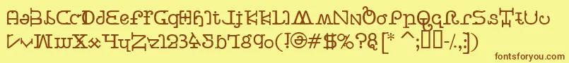 BeastVsButtercrumb Font – Brown Fonts on Yellow Background