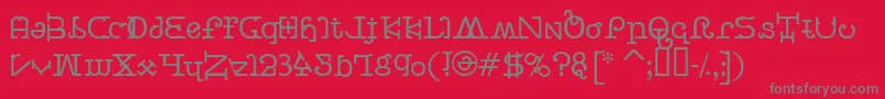BeastVsButtercrumb Font – Gray Fonts on Red Background