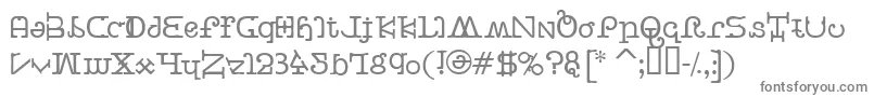 フォントBeastVsButtercrumb – 白い背景に灰色の文字