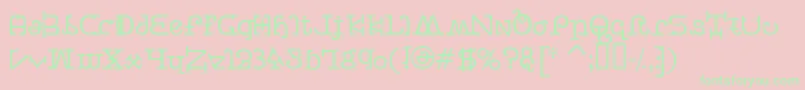 BeastVsButtercrumb Font – Green Fonts on Pink Background