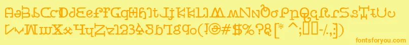 BeastVsButtercrumb Font – Orange Fonts on Yellow Background